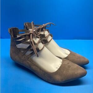 Fioni Pointed Toe Suede Gray SAndals Gladiator Shoes Women Size 10